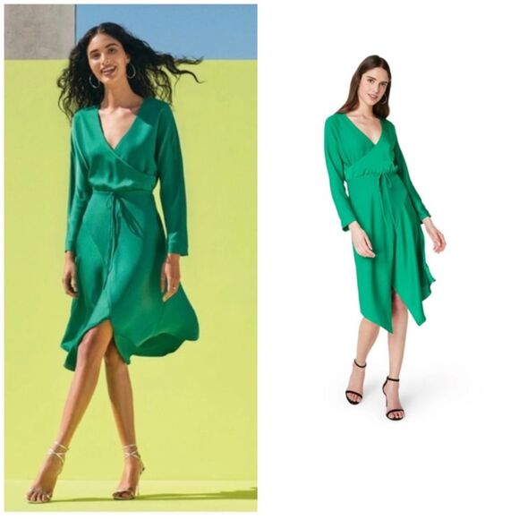 Cushnie x Target NWT dress Emerald Green Asymmetrical Long SLeeve Size 6 - Picture 1 of 9
